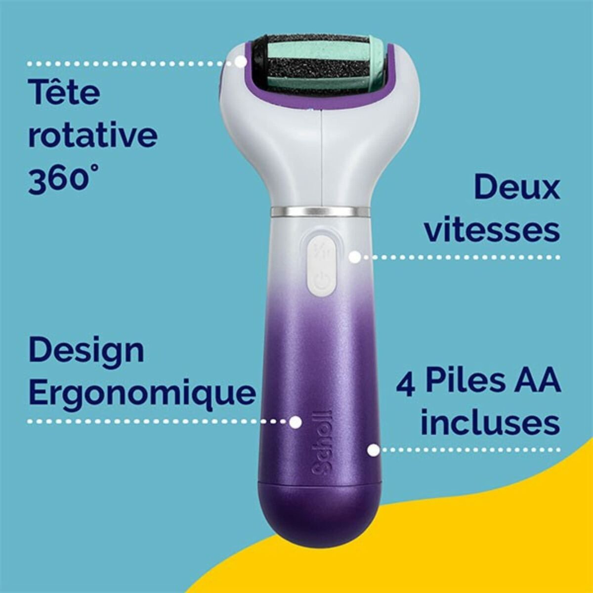 Lime-Electric nuospaudoms Scholl EXPERT CARE 2 in 1